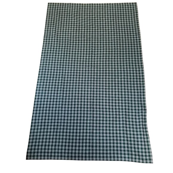 Green Plaid Drapes, Lined w/Valances - Picture 2 of 9